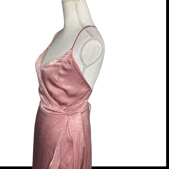 Lulu's In Love‎ Forever Lace Up High Low Maxi Dress in Blush Pink - Size M - Picture 16 of 16